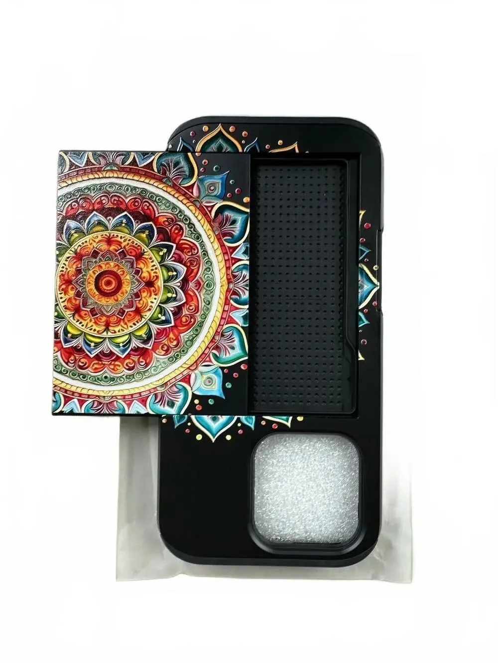 Mandala Pattern Protective Phone Case with Camera Cover iPhone 14